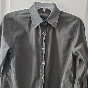 Banana Republic Hunter Green-Gray Women's Blouse